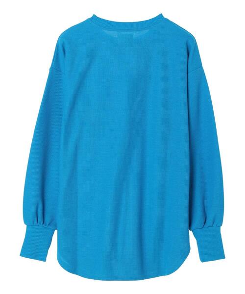 Green　Parks（グリーンパークス）の「カラーワッフルロンT（Tシャツ/カットソー・レディース・オレンジ/ブルー/ピンク・FREE）」の20枚目の写真