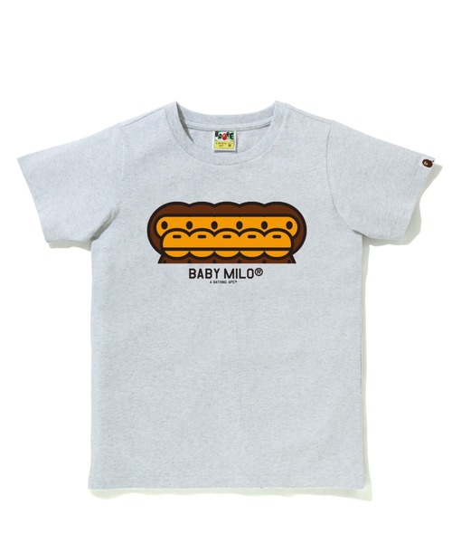 A BATHING APE(アベイシングエイプ)の「BABY MILO NACHBILD TEE L(Tシャツ/カットソー・レディース・ホワイト/ブラック/グレー/ピンク・SMALL/X-SMALL)」の1枚目の写真