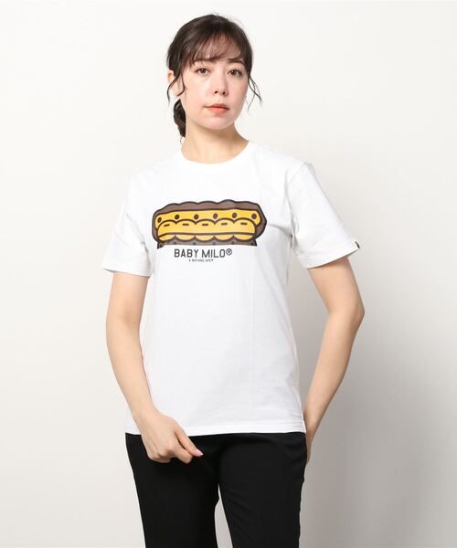 A BATHING APE(アベイシングエイプ)の「BABY MILO NACHBILD TEE L(Tシャツ/カットソー・レディース・ホワイト/ブラック/グレー/ピンク・SMALL/X-SMALL)」の6枚目の写真