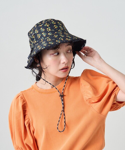 FREAK'S STORE（フリークスストア）の「Casselini/キャセリーニ リバーシブルバケットハット（ハット・レディース・ブラック/ベージュ/アイボリー/キャメル・ONE SIZE）」の5枚目の写真