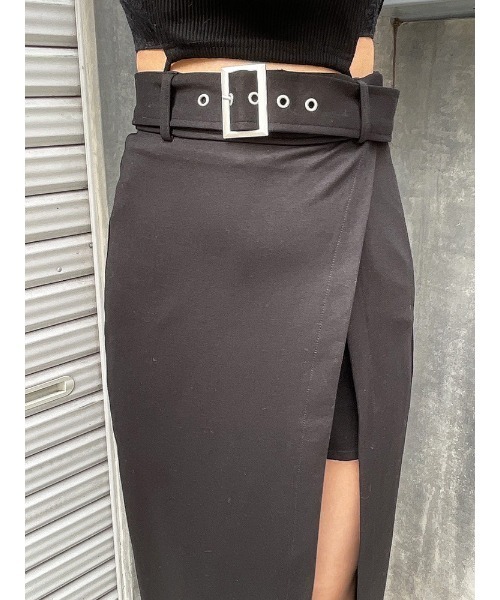 ENVYM（アンビー）の「スリットロングポンチＳＫ（スカート・レディース・ブラック・FREE）」の12枚目の写真