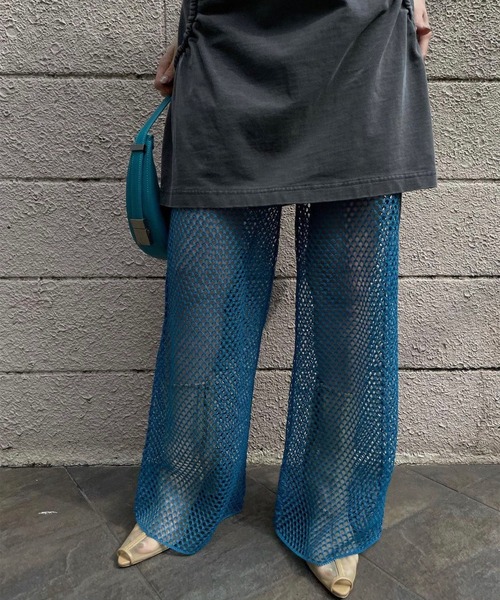 Ameri（アメリ）の「BRIGHT MESH KNIT PANTS（その他パンツ