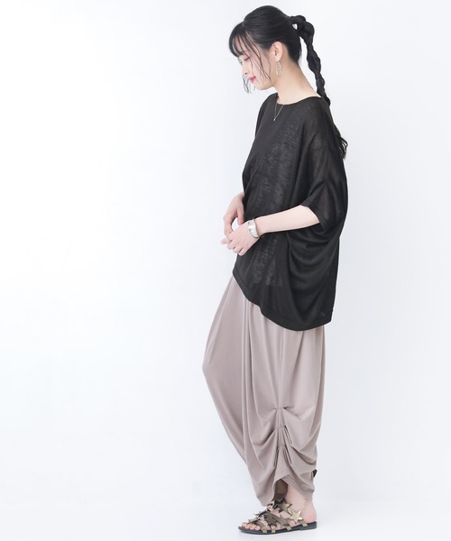 n'OrLABEL（ノアールレーベル）の「【廃盤】『ドレープタックパンツ』（その他パンツ・レディース・ライトグレー/ブラック/ダークブルー・FREE）」の6枚目の写真