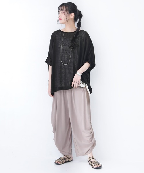 n'OrLABEL（ノアールレーベル）の「【廃盤】『ドレープタックパンツ』（その他パンツ・レディース・ライトグレー/ブラック/ダークブルー・FREE）」の7枚目の写真