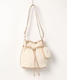 Samansa Mos2 blue | ラウンドポーチ付ショルダーバッグ(ショルダーバッグ)