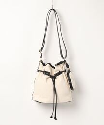 Samansa Mos2 blue | ラウンドポーチ付ショルダーバッグ(ショルダーバッグ)