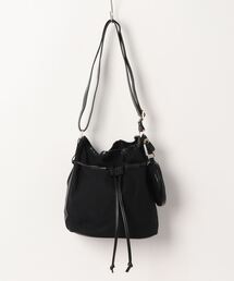 Samansa Mos2 blue | ラウンドポーチ付ショルダーバッグ(ショルダーバッグ)