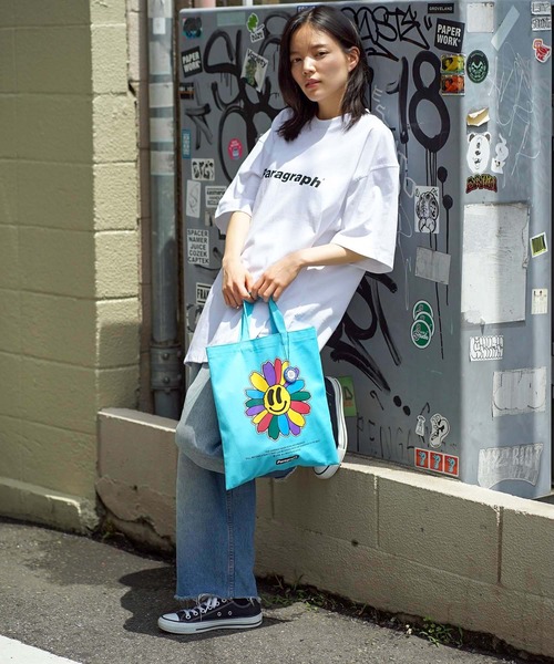 Paragraph（パラグラフ）の「【PARAGRAPH/ パラグラフ】キャンバス トートバッグ   CANVAS TOTE BAG（トートバッグ・メンズ・イエロー/ライトグリーン/ネイビー/アイボリー・FREE）」の9枚目の写真