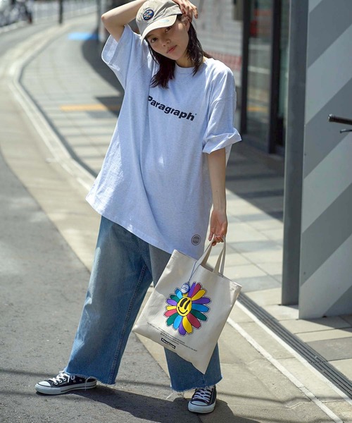 Paragraph（パラグラフ）の「【PARAGRAPH/ パラグラフ】キャンバス トートバッグ   CANVAS TOTE BAG（トートバッグ・メンズ・イエロー/ライトグリーン/ネイビー/アイボリー・FREE）」の5枚目の写真