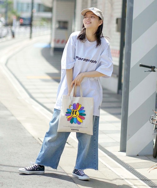 Paragraph（パラグラフ）の「【PARAGRAPH/ パラグラフ】キャンバス トートバッグ   CANVAS TOTE BAG（トートバッグ・メンズ・イエロー/ライトグリーン/ネイビー/アイボリー・FREE）」の6枚目の写真