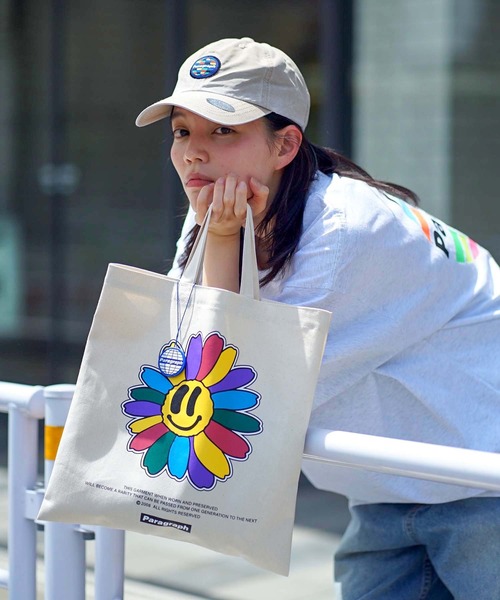 Paragraph（パラグラフ）の「【PARAGRAPH/ パラグラフ】キャンバス トートバッグ   CANVAS TOTE BAG（トートバッグ・メンズ・イエロー/ライトグリーン/ネイビー/アイボリー・FREE）」の7枚目の写真