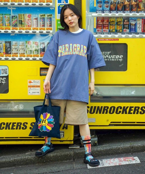 Paragraph（パラグラフ）の「【PARAGRAPH/ パラグラフ】キャンバス トートバッグ   CANVAS TOTE BAG（トートバッグ・メンズ・イエロー/ライトグリーン/ネイビー/アイボリー・FREE）」の11枚目の写真