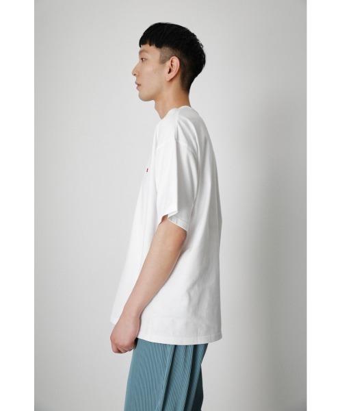 AZUL by moussy(アズールバイマウジー)の「AZUL BOX LOGO TEE/アズールボックスロゴTシャツ(Tシャツ/カットソー・メンズ・ホワイト/ライトブルー/ブラック・MEDIUM/SMALL/LARGE)」の10枚目の写真