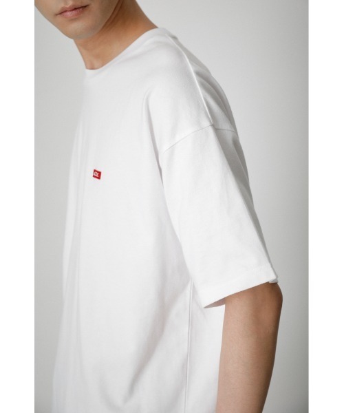AZUL by moussy(アズールバイマウジー)の「AZUL BOX LOGO TEE/アズールボックスロゴTシャツ(Tシャツ/カットソー・メンズ・ホワイト/ライトブルー/ブラック・MEDIUM/SMALL/LARGE)」の13枚目の写真