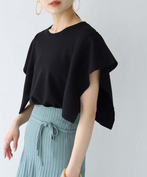 HER CLOSET(ハークローゼット)の「【cheriella】WEB限定フレアスリーブニットプルオーバー(ニット/セーター・レディース・ホワイト/ブラック/ピンク/ブルー/ライトグリーン・M)」の12枚目の写真