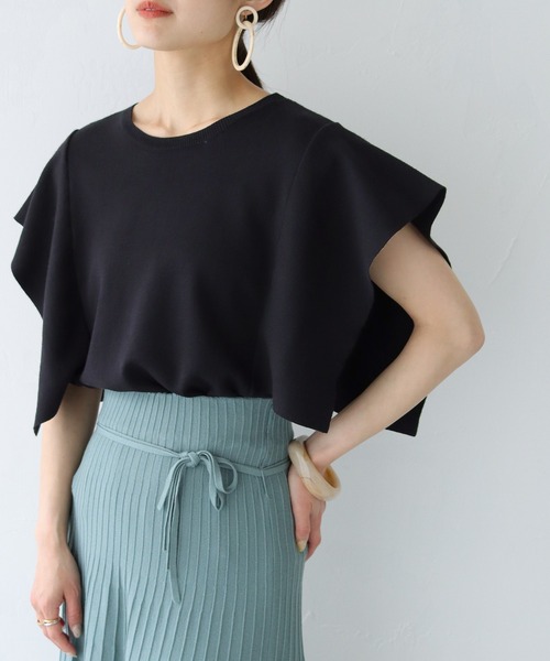 HER CLOSET(ハークローゼット)の「【cheriella】WEB限定フレアスリーブニットプルオーバー(ニット/セーター・レディース・ホワイト/ブラック/ピンク/ブルー/ライトグリーン・M)」の13枚目の写真