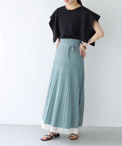 HER CLOSET(ハークローゼット)の「【cheriella】WEB限定フレアスリーブニットプルオーバー(ニット/セーター・レディース・ホワイト/ブラック/ピンク/ブルー/ライトグリーン・M)」の15枚目の写真