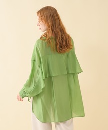 Paradise Picnic | シアーサテンヨークフリルブラウス(シャツ/ブラウス)