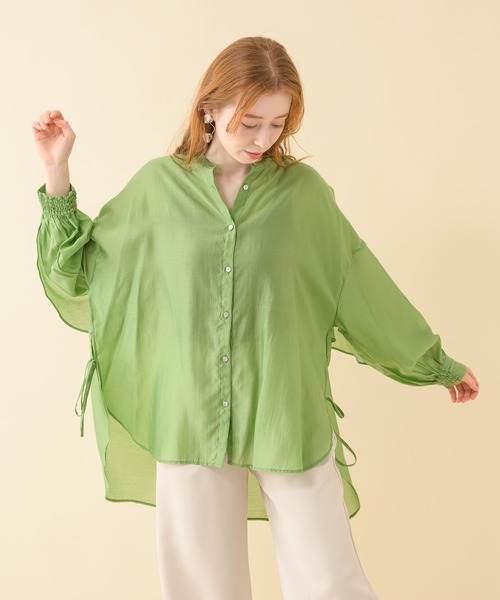 Paradise Picnic（パラダイスピクニック）の「シアーサテンヨークフリルブラウス（シャツ/ブラウス・レディース・ホワイト/イエロー・FREE）」の16枚目の写真