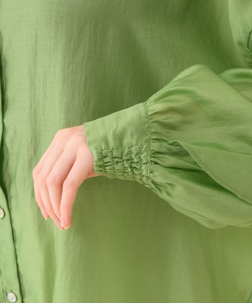 Paradise Picnic（パラダイスピクニック）の「シアーサテンヨークフリルブラウス（シャツ/ブラウス・レディース・ホワイト/イエロー・FREE）」の14枚目の写真