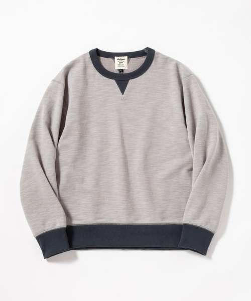 Jackman(ジャックマン)の「GG Sweat Crewneck(スウェット・メンズ・スミクロ/サンドグレー/セージグリーン/ヘザーグレー/ベビーピンク/ブラック/ライトブルーグレー/カリビアンブルー/グリーン系その他2/グレー系その他2/グレー系その他/レンガ/ブルー系その他/ライトピンク/ホワイト系その他/キナリ/レッド/ネイビー/シルバー系その他/グリーン系その他3/グレー系その他3/ホワイト系その他2/ブルー系その他2/イエロー系その他7/ブラック×グリーン/ダークブルー/ボルドー/ベージュ系その他2/グレー系その他4/ブルー系その他4・MEDIUM/LARGE/X-LARGE/SMALL)」の12枚目の写真