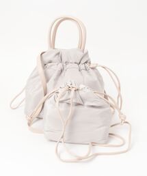 カシュカシュ cachecache / ミニ巾着ショルダー付きパファートート