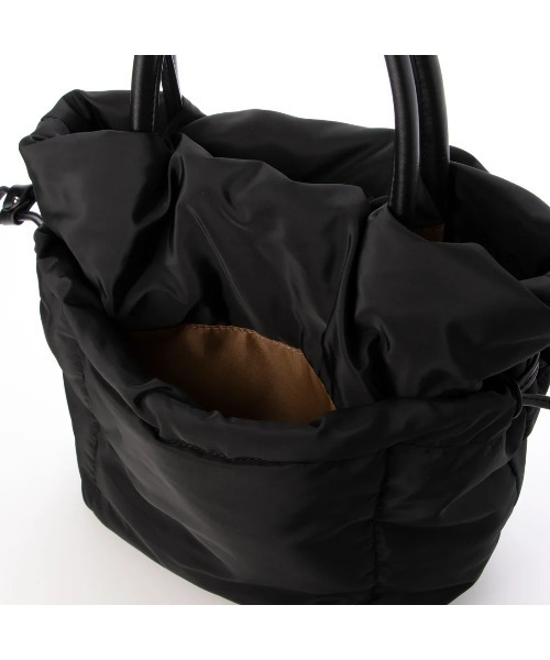 cache cache(カシュ カシュ)の「カシュカシュ cachecache / ミニ巾着ショルダー付きパファートート(トートバッグ・レディース・ベージュ/ブラック/オリーブ/アイボリー/オレンジ・FREE)」の11枚目の写真
