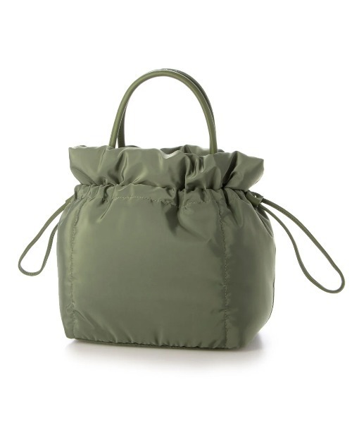 cache cache(カシュ カシュ)の「カシュカシュ cachecache / ミニ巾着ショルダー付きパファートート(トートバッグ・レディース・ベージュ/ブラック/オリーブ/アイボリー/オレンジ・FREE)」の17枚目の写真