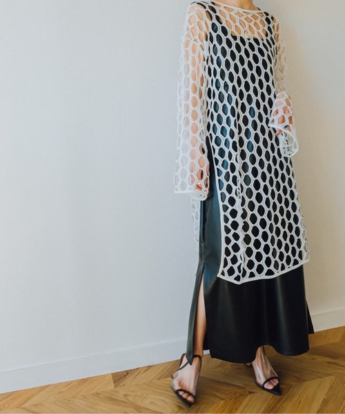 sahara（サハラ）の「Rippling Wave Mesh Tops（Tシャツ/カットソー・レディース・ホワイト/ブラック/アイボリー・FREE）」の20枚目の写真