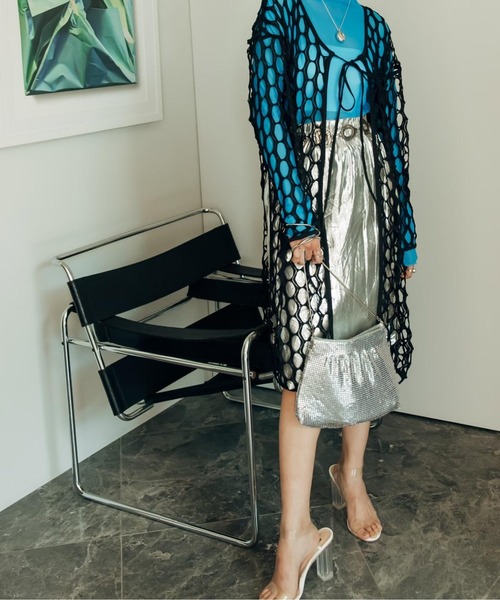 sahara（サハラ）の「Rippling Wave Mesh Tops（Tシャツ/カットソー・レディース・ホワイト/ブラック/アイボリー・FREE）」の10枚目の写真