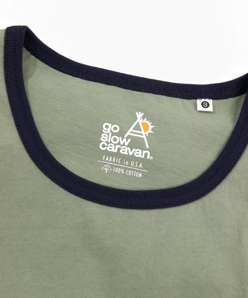 go slow caravan（ゴースローキャラバン）の「USA/C リブカラーラウンドタンク（タンクトップ・メンズ・ホワイト/ブラック/セージグリーン/ネイビー・MEDIUM/LARGE/X-LARGE）」の6枚目の写真