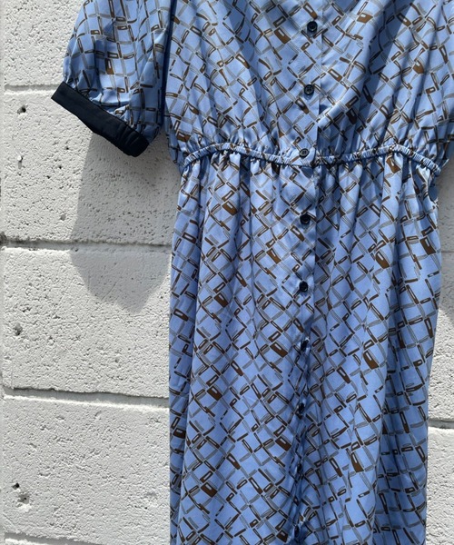 ＪＵＧＬＡＮＳ（ユグランス）の「☆ モノグラム柄5分袖ガウンワンピース　35890（ワンピース・レディース・ホワイト/ライトブルー/ネイビー・FREE）」の8枚目の写真