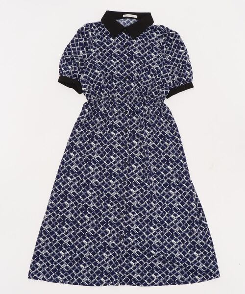 ＪＵＧＬＡＮＳ（ユグランス）の「☆ モノグラム柄5分袖ガウンワンピース　35890（ワンピース・レディース・ホワイト/ライトブルー/ネイビー・FREE）」の16枚目の写真