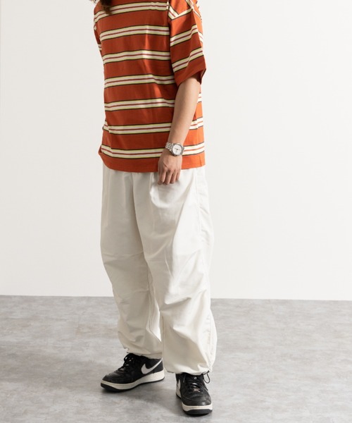 NYLAUS（ナイラス）の「別注 ルーズ スノー パンツ（チノパンツ・メンズ・ホワイト/ブラック/レッド/イエロー/オレンジ/グリーン・LL/L/M）」の14枚目の写真