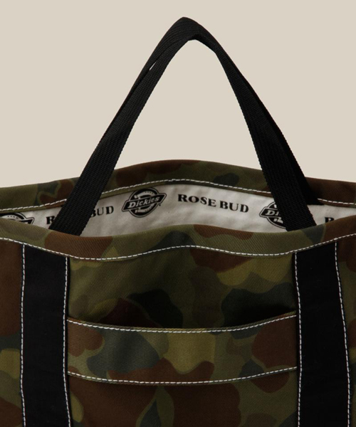 Dickies（ディッキーズ）の「(DICKIES × ROSE BUD) LR-15102 TOTE CLATCH BAG（クラッチバッグ・レディース・オフホワイト/カモフラージュ・ONE SIZE）」の5枚目の写真