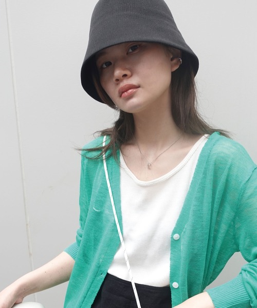 CORNERS（コーナーズ）の「リネンタッチバケットハット（ハット・レディース・ホワイト/ブラック/ベージュ/オレンジ/モカ・FREE）」の3枚目の写真