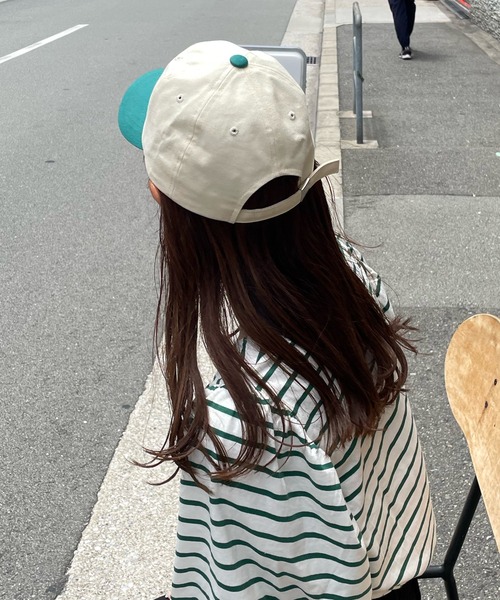 LE MORE(リモア)の「バイカラーツイルキャップ(キャップ・レディース・グリーン/チャコール・FREE)」の6枚目の写真