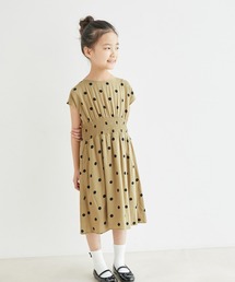 ROPE' PICNIC（ロペピクニック）の「【KIDS】リンクコーデ/ウエストシャーリングドットワンピース（ワンピース・キッズ）」