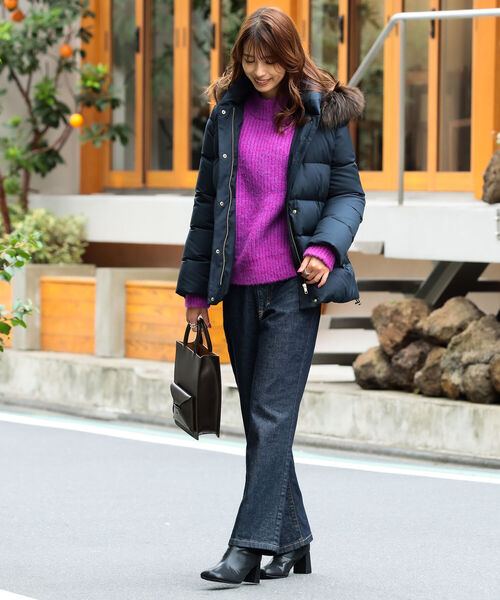 B:MING by BEAMS(ビーミングバイビームス)の「B:MING by BEAMS / 河田フェザー ショート ダウン 22AW(ダウンジャケット/コート・レディース・ブラック/ベージュ/ネイビー・SMALL/MEDIUM/LARGE)」の5枚目の写真