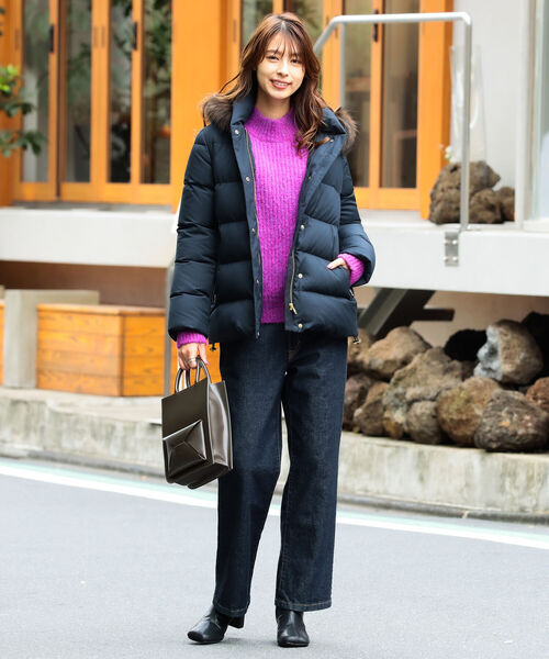 B:MING by BEAMS(ビーミングバイビームス)の「B:MING by BEAMS / 河田フェザー ショート ダウン 22AW(ダウンジャケット/コート・レディース・ブラック/ベージュ/ネイビー・SMALL/MEDIUM/LARGE)」の6枚目の写真