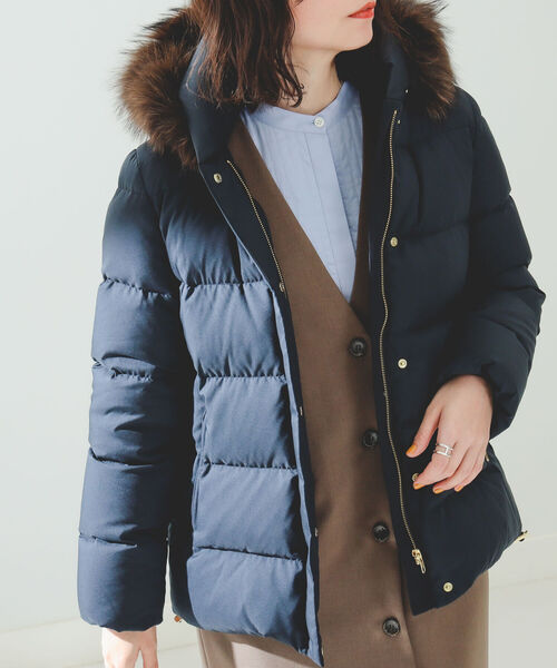 B:MING by BEAMS(ビーミングバイビームス)の「B:MING by BEAMS / 河田フェザー ショート ダウン 22AW(ダウンジャケット/コート・レディース・ブラック/ベージュ/ネイビー・SMALL/MEDIUM/LARGE)」の14枚目の写真