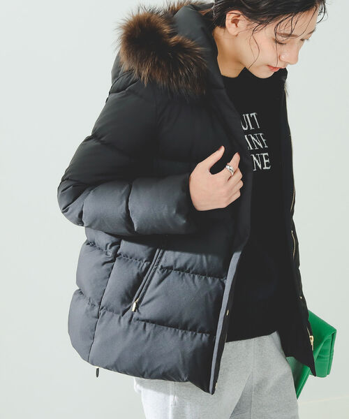 B:MING by BEAMS(ビーミングバイビームス)の「B:MING by BEAMS / 河田フェザー ショート ダウン 22AW(ダウンジャケット/コート・レディース・ブラック/ベージュ/ネイビー・SMALL/MEDIUM/LARGE)」の19枚目の写真