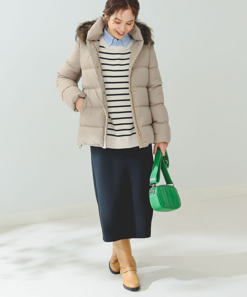 B:MING by BEAMS(ビーミングバイビームス)の「B:MING by BEAMS / 河田フェザー ショート ダウン 22AW(ダウンジャケット/コート・レディース・ブラック/ベージュ/ネイビー・SMALL/MEDIUM/LARGE)」の21枚目の写真