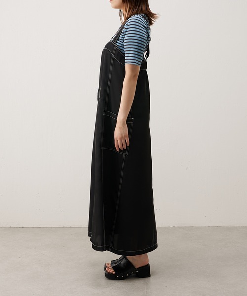 Lui's（ルイス）の「配色ステッチワークジャンスカ（ワンピース・レディース・ブラック/グリーン・FREE）」の15枚目の写真