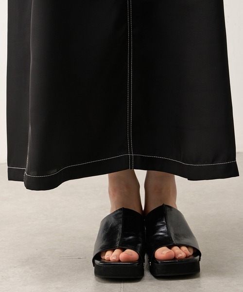 Lui's（ルイス）の「配色ステッチワークジャンスカ（ワンピース・レディース・ブラック/グリーン・FREE）」の5枚目の写真