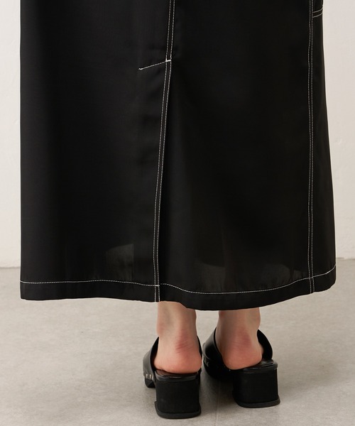 Lui's（ルイス）の「配色ステッチワークジャンスカ（ワンピース・レディース・ブラック/グリーン・FREE）」の10枚目の写真