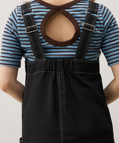 Lui's（ルイス）の「配色ステッチワークジャンスカ（ワンピース・レディース・ブラック/グリーン・FREE）」の21枚目の写真