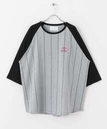 URBAN RESEARCH | URBAN RESEARCH iD　ストライプラグランLOGO Tシャツ(Tシャツ/カットソー)