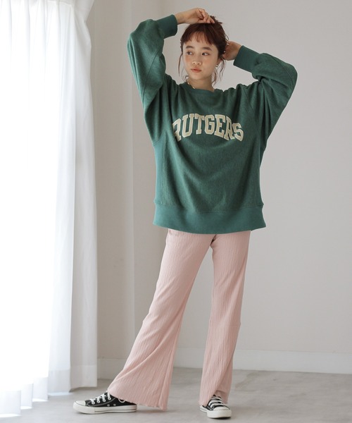 Crisp(クリスプ)の「”RUTGERS”オーバースウェット(スウェット・レディース・オレンジ/グリーン/アイボリー・FREE)」の4枚目の写真