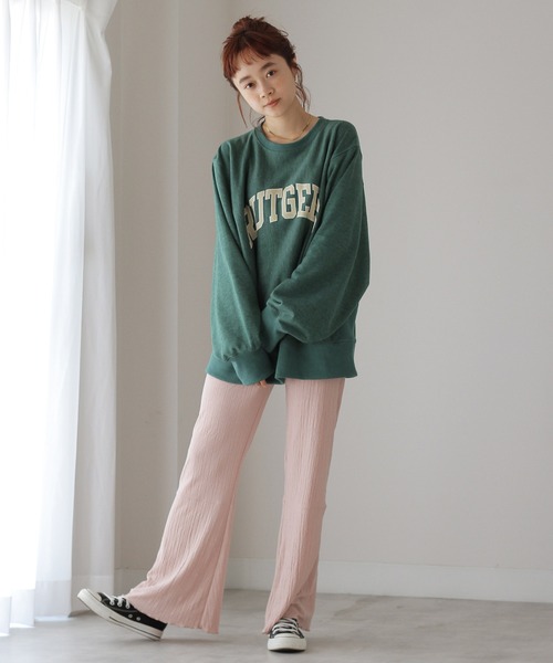 Crisp(クリスプ)の「”RUTGERS”オーバースウェット(スウェット・レディース・オレンジ/グリーン/アイボリー・FREE)」の6枚目の写真